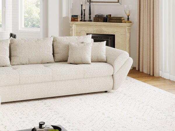 Colțar extensibil dumonde cu ladă de depozitare Loana XL Cremona Gri Deschis 335x185 cm