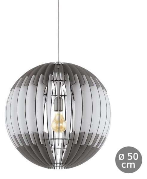 Eglo 79138 - Lustră pe cablu OLMERO 1xE27/60W/230V