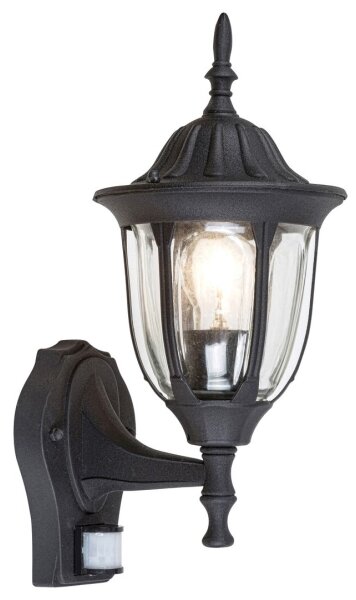 Rabalux 7837 - Aplică perete exterior cu senzor MILANO 1xE27/60W/230V IP43 negru
