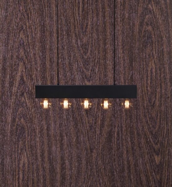 Markslöjd 107037 - Lustră pe cablu COUTURE 5xE27/40W/230V negru