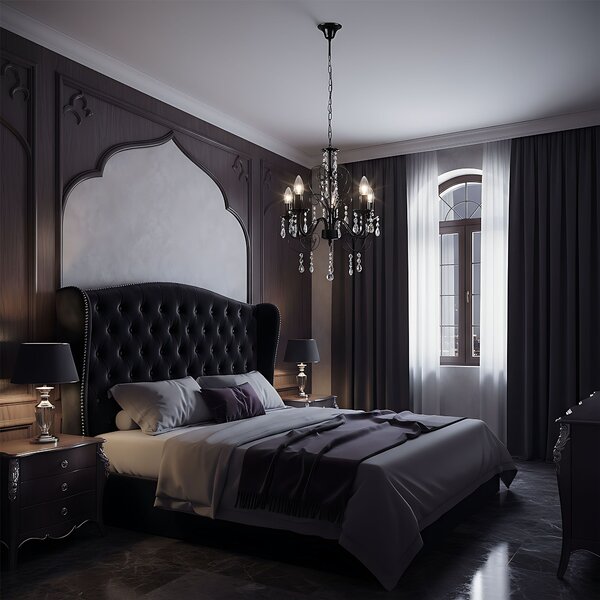 Lampă suspendată EBT010-5CP BLACK
