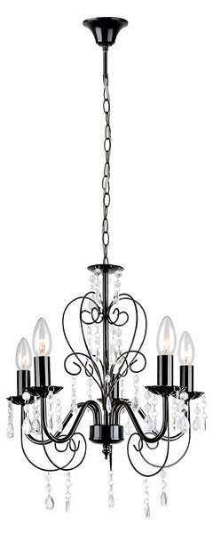 Lampă suspendată EBT010-5CP BLACK