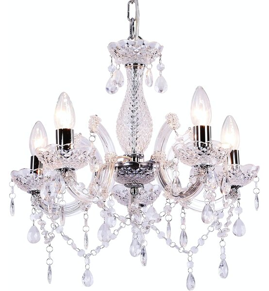 Lampă suspendată EBT004-5CP TRANSPARENT
