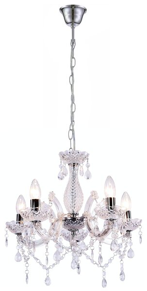 Lampă suspendată EBT004-5CP TRANSPARENT