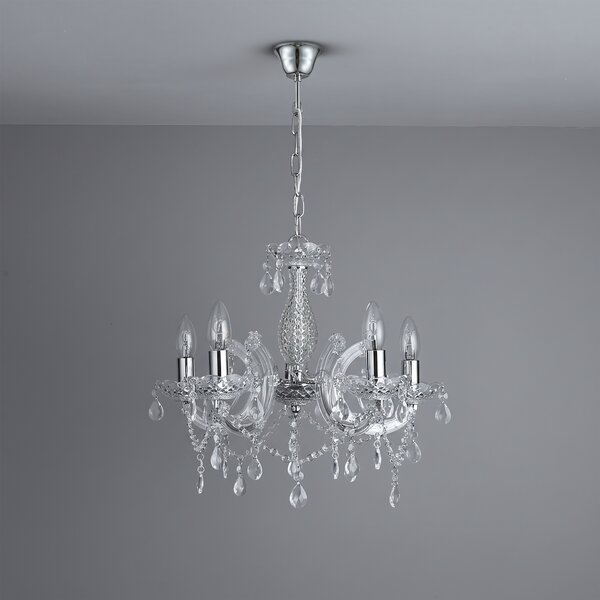 Lampă suspendată EBT004-5CP TRANSPARENT
