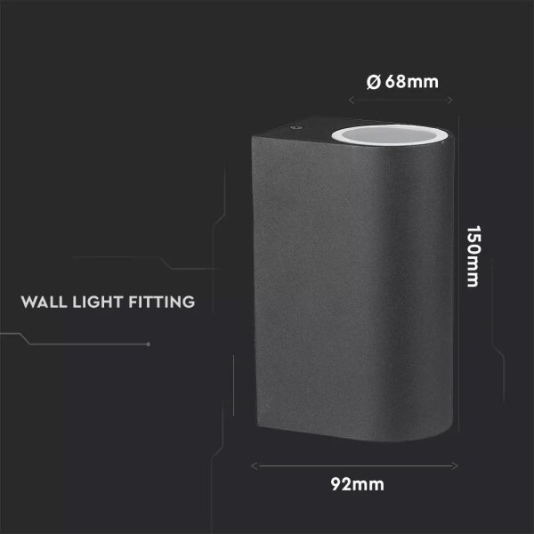 Aplică perete exterior 2xGU10/20W/230V IP44