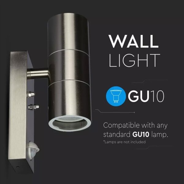 Aplica de perete exterior cu senzor 2xGU10/35W/230V IP44