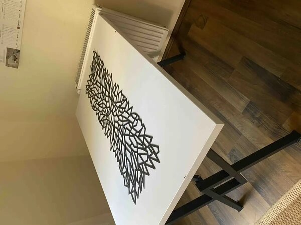 Masa bucatarie texturata, Alb,120x80x75 cm, 30409