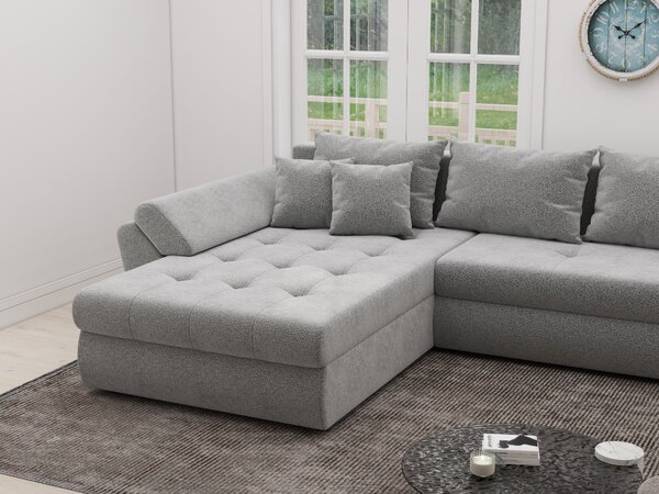 Colțar extensibil dumonde cu ladă de depozitare Loana XL Quelle Gri 83 335x185 cm