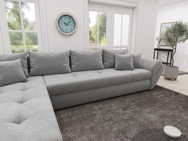 Colțar extensibil dumonde cu ladă de depozitare Loana XL Quelle Gri 83 335x185 cm