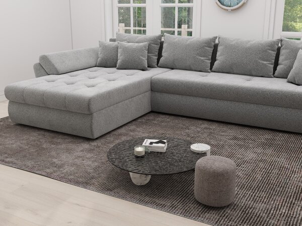 Colțar extensibil dumonde cu ladă de depozitare Loana XL Quelle Gri 83 335x185 cm