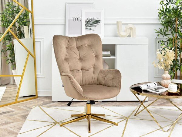 Fotoliu Meryl (bej + auriu). Promo -18%. 1110287