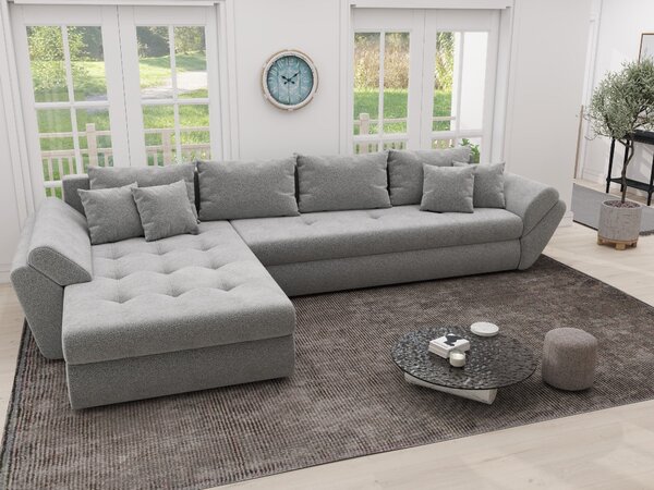 Colțar extensibil dumonde cu ladă de depozitare Loana XL Quelle Gri 83 335x185 cm