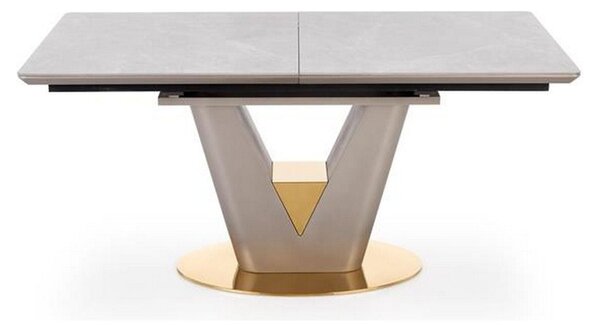 Masa extensibila VALENTINO, gri/auriu, 160/220x90x76 cm