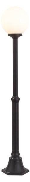 Lampă clasică de exterior neagră cu sticlă opal 140cm IP44 - Champs