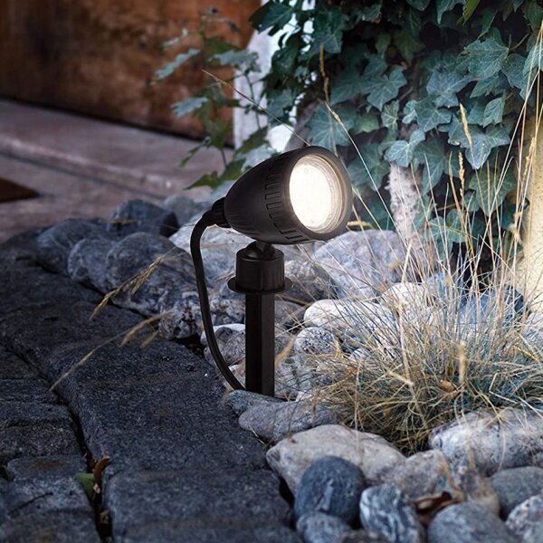 Eglo 31028 - Set 3x lampă de exterior LED RGBW NEMA-C 1xGU10/5W/230V IP44 neagră+telecomandă
