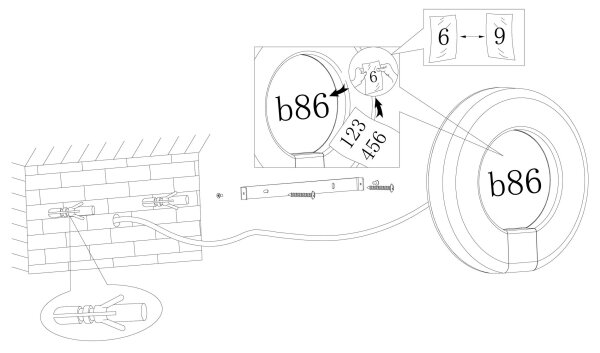 Eglo 98147 - LED Număr de casă MARCHESA LED/15W/230V IP44