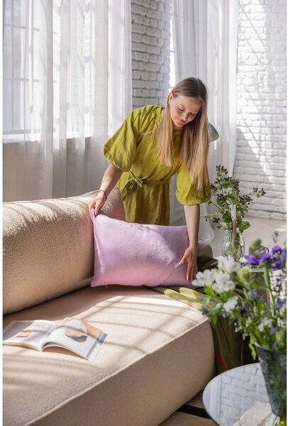 Canapea bej extensibilă cu tapițerie din țesătură bouclé 247 cm Quinoa – Bonami Selection