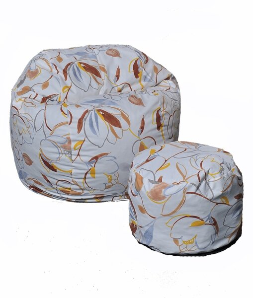 Set Fotoliu Matusalem cu Otoman (suport picioare), Material Textil - Blossom