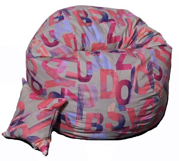 Set Fotoliu King Size cu Perna, Material Textil - Crimson