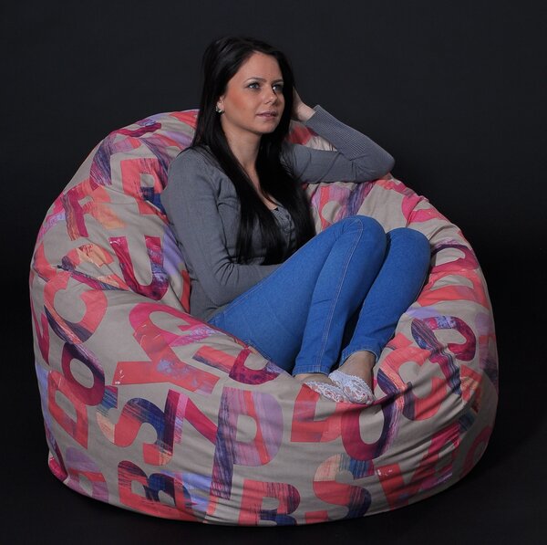 Fotoliu King Size, Material Textil - Crimson