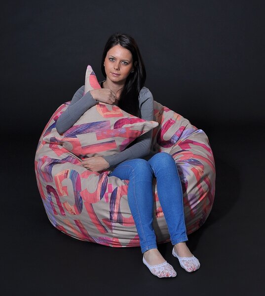 Set Fotoliu Matusalem cu Perna, Material Textil - Crimson