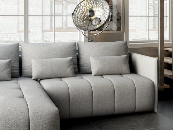 Colțar extensibil dumonde cu ladă de depozitare Malta Enjoy Silver II 235x185 cm