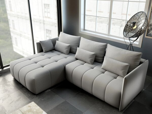 Colțar extensibil dumonde cu ladă de depozitare Malta Enjoy Silver II 235x185 cm