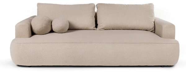 Canapea bej extensibilă cu tapițerie din țesătură bouclé 247 cm Quinoa – Bonami Selection