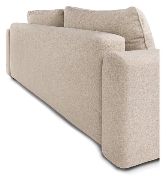 Canapea bej extensibilă cu tapițerie din țesătură bouclé 247 cm Quinoa – Bonami Selection