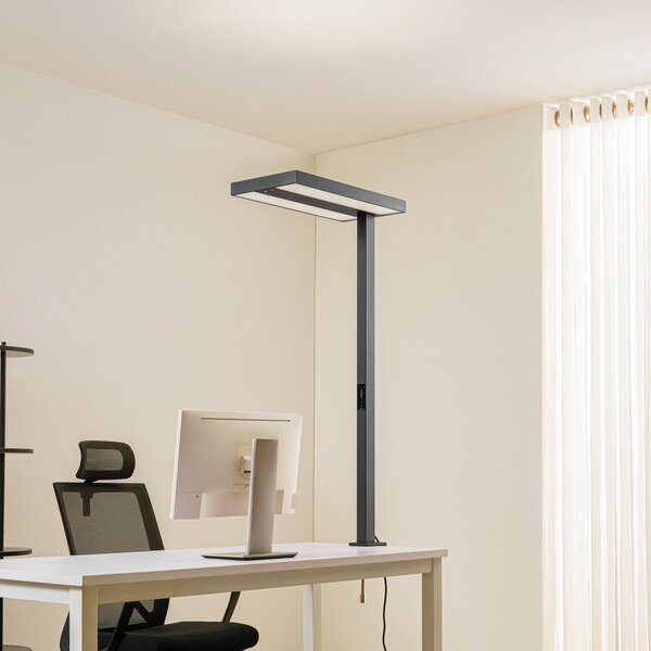 Arcchio LED-Biro-Lampa cu clemă Logan negru, dimabil, senzor, reglabil, Negru, Studiu / Birou, Aluminiu, Modern