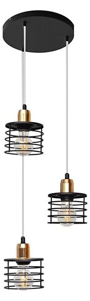 Lustră pe cablu EDISON 3xE27/15W/230V