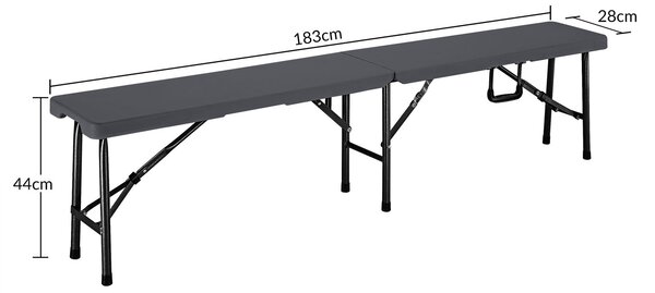 Deuba Set de bere 183 cm - antracit