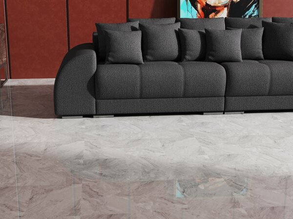 Canapea extensibilă dumonde cu 2 lăzi de depozitare si sezut confortabil din spuma high-density, Verona Enjoy Graphite 310x120 cm