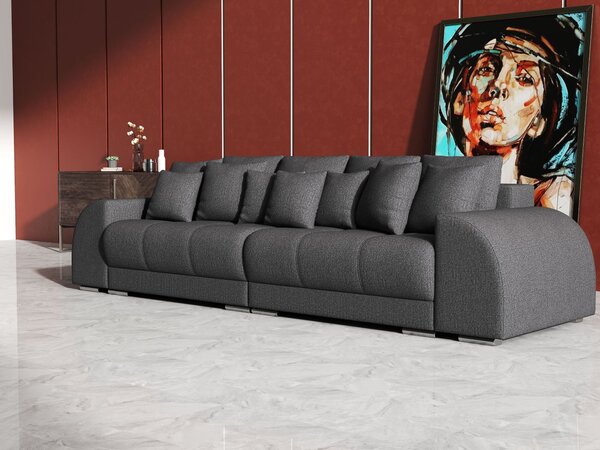 Canapea extensibilă dumonde cu 2 lăzi de depozitare si sezut confortabil din spuma high-density, Verona Enjoy Graphite 310x120 cm