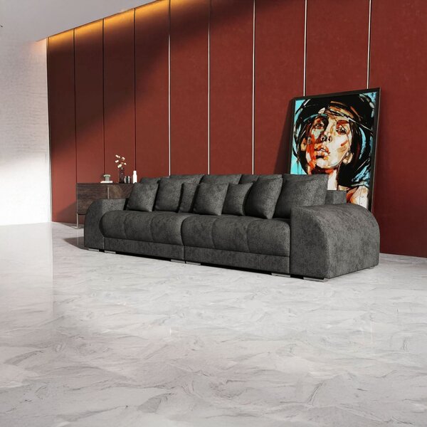 Canapea extensibilă dumonde cu 2 lăzi de depozitare si sezut confortabil din spuma high-density, Verona Enjoy Kaki 310x120 cm