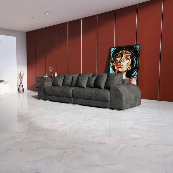 Canapea extensibilă dumonde cu 2 lăzi de depozitare si sezut confortabil din spuma high-density, Verona Enjoy Kaki 310x120 cm