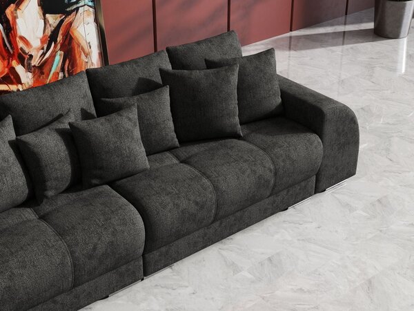 Canapea extensibilă dumonde cu 2 lăzi de depozitare si sezut confortabil din spuma high-density, Verona Enjoy Kaki 310x120 cm