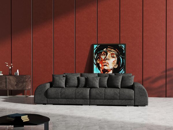 Canapea extensibilă dumonde cu 2 lăzi de depozitare si sezut confortabil din spuma high-density, Verona Enjoy Kaki 310x120 cm