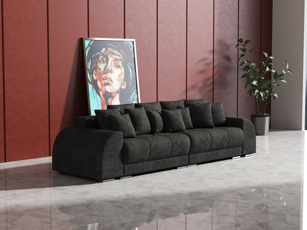Canapea extensibilă dumonde cu 2 lăzi de depozitare si sezut confortabil din spuma high-density, Verona Enjoy Kaki 310x120 cm