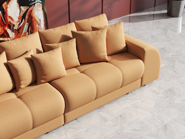 Canapea extensibilă dumonde cu 2 lăzi de depozitare si sezut confortabil din spuma high-density, Verona Enjoy Mango 310x120 cm