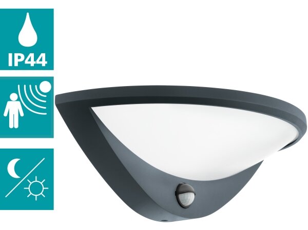 Aplică LED de exterior cu senzor BELCREDA LED/9,3W/230V IP44 Eglo 97312