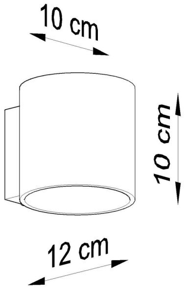 Sollux SL.0566 - Aplica de perete ORBIS 1xG9/40W/230V antracit
