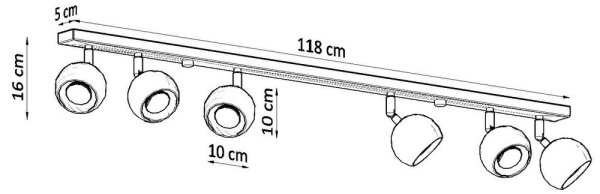 Plafonieră spot OCULARE 6xGU10/40W/230V