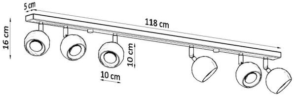 Plafonieră spot OCULARE 6xGU10/40W/230V