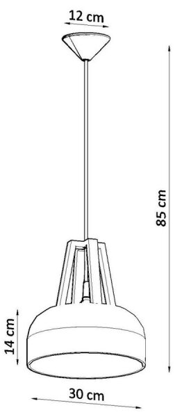 Lustră pe cablu CASCO 1xE27/60W/230V