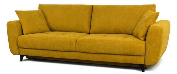 Canapea extensibila KARISA, stofa catifelata lila MONOLITH 62, lada depozitare, 3 locuri, 246x111x93 cm