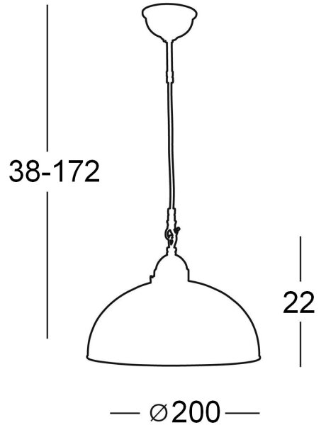 Kolarz 731.30.73 - Pendul pe cablu NONNA 1xE27/75W/230V, alb