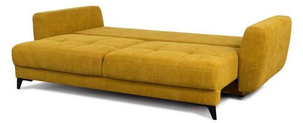 Canapea extensibila KARISA, stofa catifelata lila MONOLITH 62, lada depozitare, 3 locuri, 246x111x93 cm