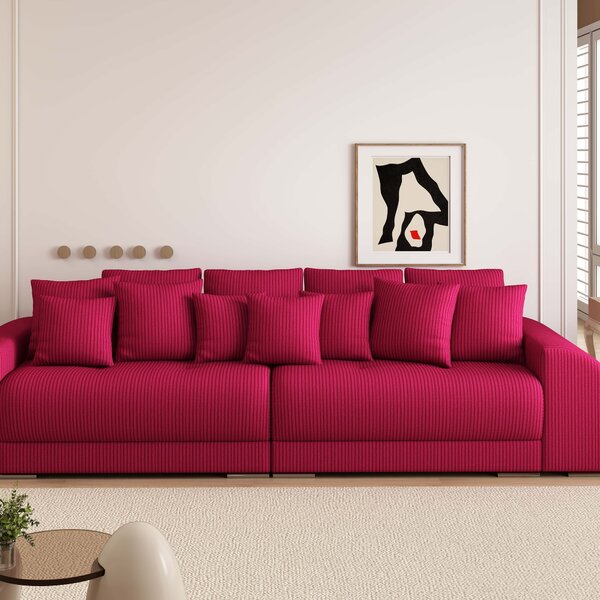 Canapea extensibilă dumonde cu 2 lăzi de depozitare Verona Zoom Red 310x120 cm
